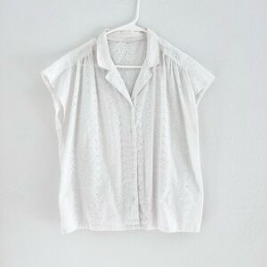 White Eyelet Women's Top